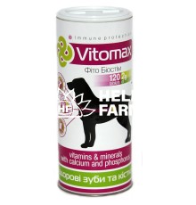 Витамины Vitomax 200077 для собак укрепления зубов и костей, 120 таблеток