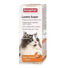 Витамины для кошек Beaphar Laveta Super от линьки, для здоровой кожи и красивой блестящей шерсти, 50 мл
