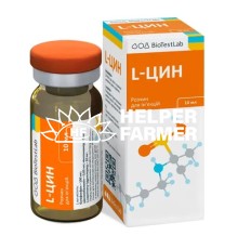 L-цин (ДЛЯ ТВАРИН) розчин для ін'єкцій, 10 мл