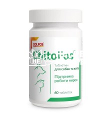 ЧітоФос Dolfos ChitoFos для підтримки функції нирок для собак і кішок, 60 таблеток