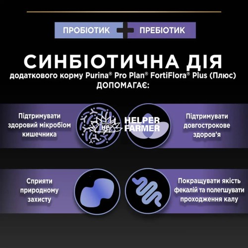 Pro Plan FortiFlora Feline Probiotic пробіотик для дорослих котів та кошенят порошок по 1 г, 30 пакетів