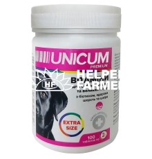 Вітаміни для собак Unicum Premium Extra Size середніх та великих порід з біотином, здорова шерсть та шкіра 100 таблеток