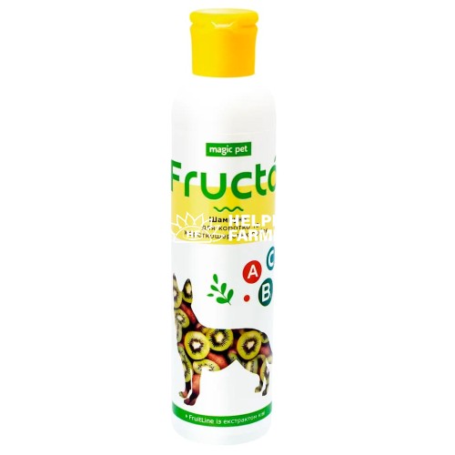 Шампунь Magic Pet Fructa Ківі для собак з короткою та жорсткою шерстю, 220 мл Шампунь Magic Pet Fructa Ківі для собак з короткою та жорсткою шерстю, 220 мл