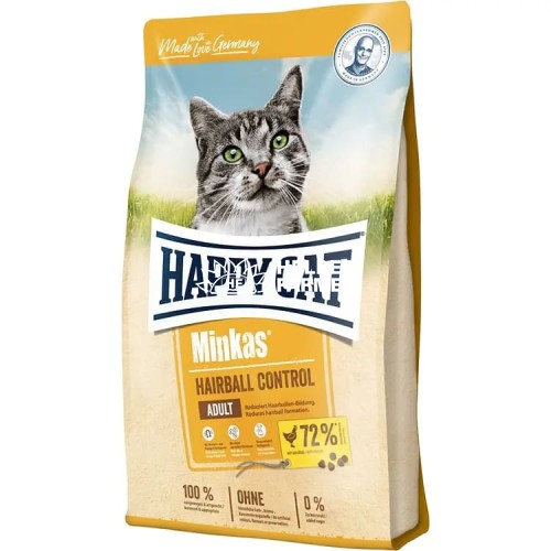 Happy Cat Minkas Hairball Control – корм для вывода шерсти у кошек, 10 кг