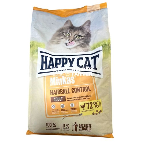 Happy Cat Minkas Hairball Control - корм для виведення шерсті у котів, 10 кг