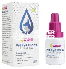 Капли глазные Vitomax для кошек и собак, 10 мл