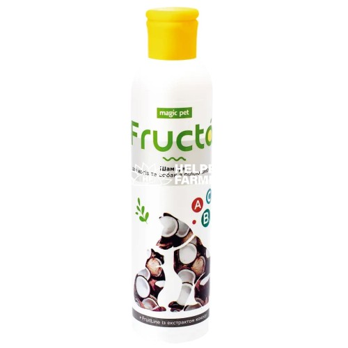Шампунь Magic Pet Fructa Кокосовий для собак і кішок з білою шерстю, 220 мл Шампунь Magic Pet Fructa Кокосовий для собак і кішок з білою шерстю, 220 мл