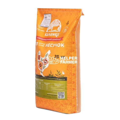 Комбікорм Калинка для молодняка курей-несучок (9-17 тижнів), 25 кг