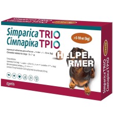Сімпаріка ТРІО жувальні таблетки для собак 5-10 кг, 3 таблетки