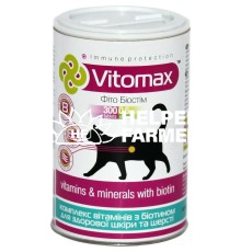 Вітаміни Vitomax 200060 для кішок з біотином для блиску шерсті, 300 таблеток