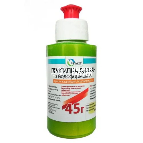 Присыпка для ран с йодоформом 2%, 45 г Эковет