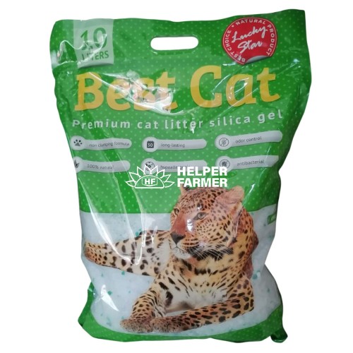 Наповнювач силікагелевий для котячого туалету Best Cat Green Apple, 10 л