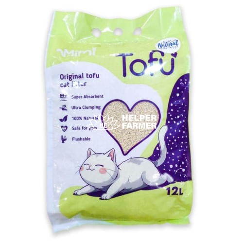 Наповнювач соєвий для котячого туалету MiMi CAT TOFU класичний, 12 л