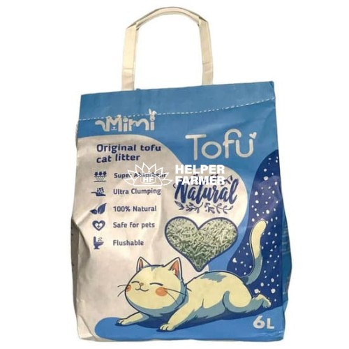 Соевый наполнитель для кошачьего туалета MiMi CAT TOFU классический, 6 л