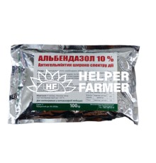 Альбендазол 10% (ДЛЯ ТВАРИН) антигельмінтний засіб Зооветпром, 100 г