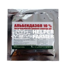 Альбендазол 10% (ДЛЯ ТВАРИН) антигельмінтний засіб Зооветпром, 5 г