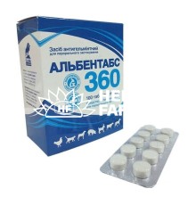Альбентабс 360 (ДЛЯ ЖИВОТНЫХ) 36% антигельминтик, 1 таблетка