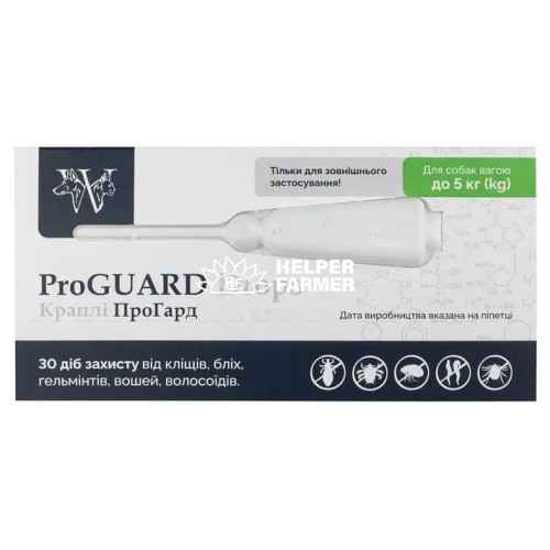 Краплі Дике Дитя ProGUAR для собак вагою від 1 до 5 кг 0.5 мл х 1 шт