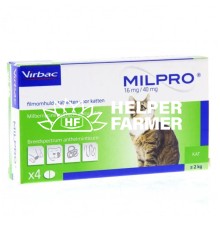 Мілпро Virbac таблетки від глистів для кішок від 2 до 8 кг, 16 мг / 40 мг, 1 штука