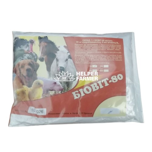Біовіт-80 лікувально-профілактична суміш для птахів та тварин, 500 г