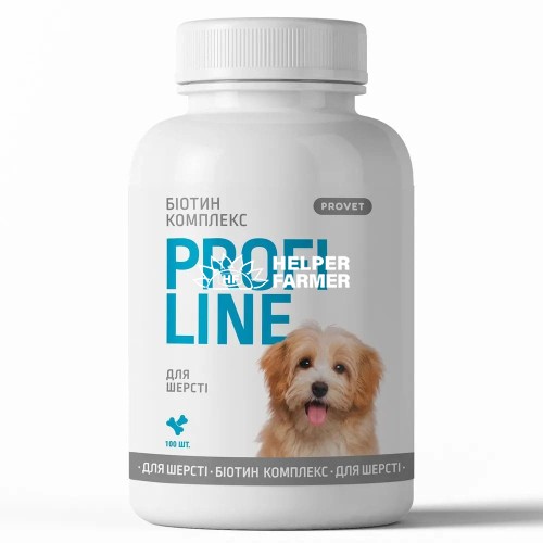 ProVet ProfiLine вітаміни для собак, Біотин Комплекс для шерсті, 100 таблеток