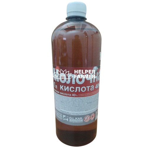Молочная кислота 40% (ДЛЯ ЖИВОТНЫХ) O.L.KAR, 1 л