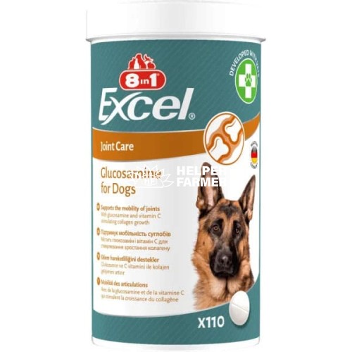 Вітаміни 8in1 Excel Glucosamine для цуценят та дорослих собак, для суглобів, 110 таблеток
