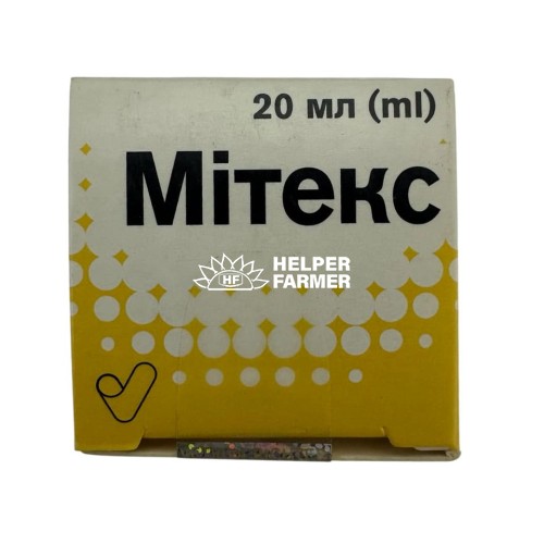 Мітекс краплі вушні для тварин, 20 мл