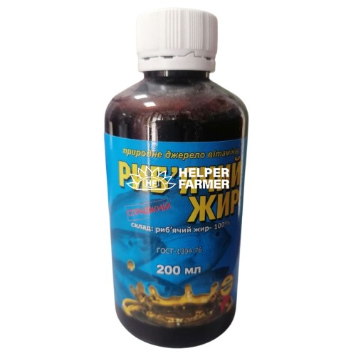 Риб'ячий жир при анемії для тварин та птахів, ветеринарний, 200 г