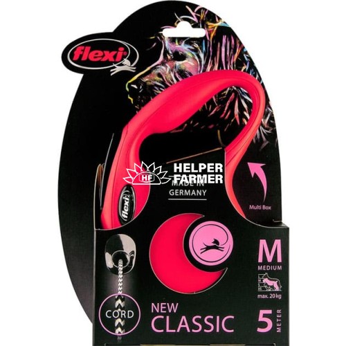 Повідець-рулетка Flexi New Classic M 5 м Червоний