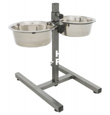 Стійка з мисками для собак Trixie 2,8 л + 2 миски/ø24см (висота 50 см)