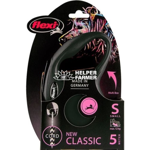 Повідець-рулетка Flexi New Classic M 5 м Чорний