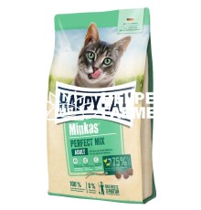 Сухой корм для взрослых кошек Happy Cat Minkas Perfect Mix с птицей, ягненком и рыбой, 1 кг