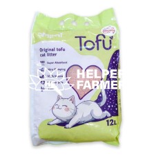 Наповнювач соєвий для котячого туалету MiMi CAT TOFU з ароматом полуниці, 12 л