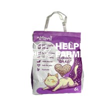 Наполнитель соевый для кошачьего туалета MiMi CAT TOFU с ароматом лаванды, 6 л