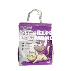 Наполнитель соевый для кошачьего туалета MiMi CAT TOFU с ароматом лаванды, 6 л