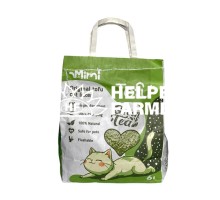 Соевый наполнитель для кошачьего туалета MiMi CAT TOFU с ароматом зеленый чай, 6 л