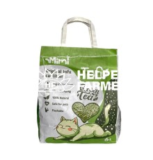 Соевый наполнитель для кошачьего туалета MiMi CAT TOFU с ароматом зеленый чай, 6 л