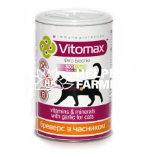 Витамины Vitomax Бреверс 200046 для кошек с пивными дрожжами с чесноком, 300 таблеток