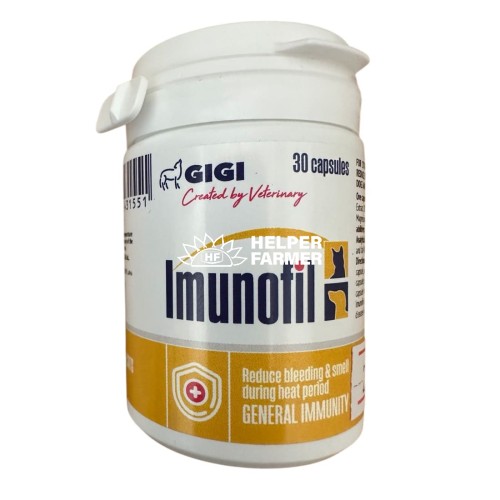 Імунофіл GiGI Imunofil для зміцнення імунітету у собак та котів, 30 капсул