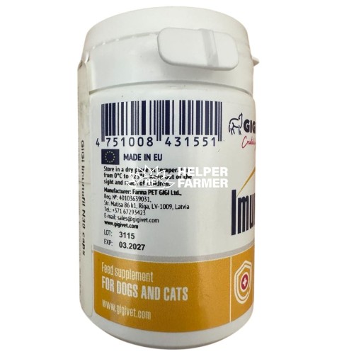 Иммунофил GiGI Imunofil для укрепления иммунитета у собак и кошек, 30 капсул