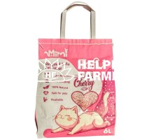 Соевый наполнитель для кошачьего туалета MiMi CAT TOFU с ароматом вишня, 6 л