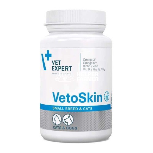ВетоСкін VetExpert VetoSkin для собак і кішок з дерматологічними порушеннями, 90 капсул