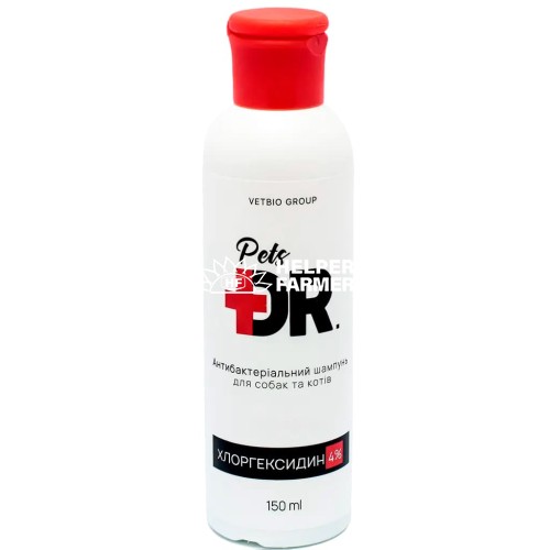 Шампунь VetBio Dr. Pets с хлоргексидином 4%, антисептический для собак и кошек, 150 мл