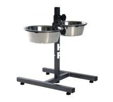 Миска для собак Trixie металлическая со стойкой 20 см 1,8 л 2 шт.