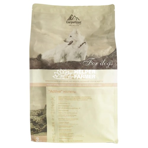 Сухой корм для собак Carpathian Pet Food Active с курицей и лососем, 3 кг
