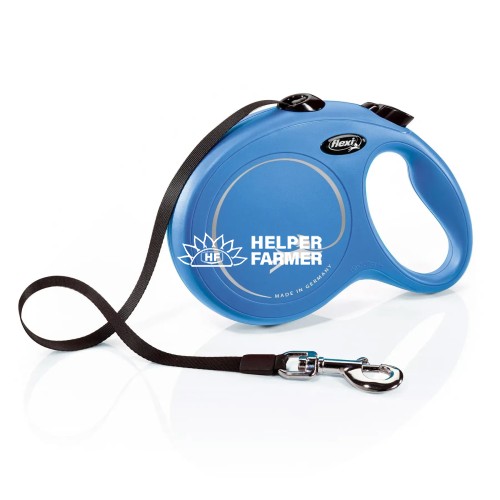 Поводок-рулетка Flexi New Classic для собак L лента 5 м - синий