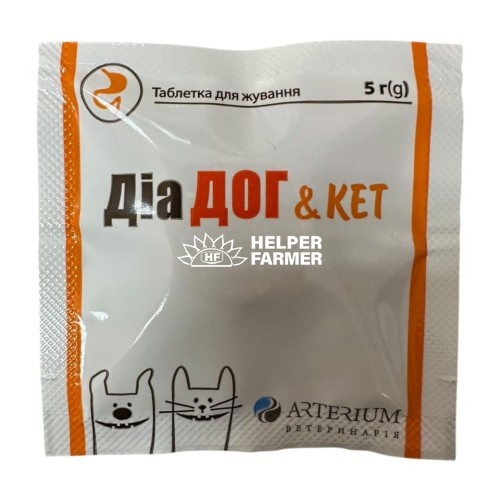 Диа Дог & Keт от диареи у собак и кошек, 1 таблетка
