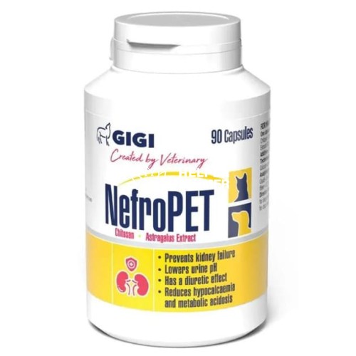 GiGi NefroPET вітаміни при хронічній нирковій недостатності у собак та котів, 90 капсул