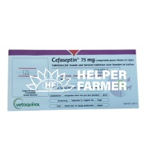 Цефасептин 75 мг Vetquinol антибактеріальний препарат для котів та собак, 10 табл